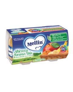 Mellin Omog Alb/ban/mel 2x100g