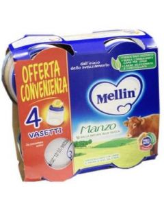 Mellin Omog Manzo 4x80g